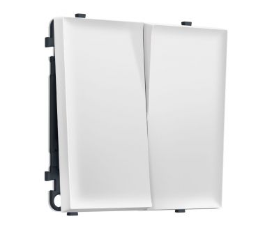 Комплект механизма 2-кл выключателя SIGMA Белый матовый 10A-250V QUANT PRO Ambrella Volt MS123010 (SP1230, PR115)