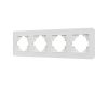 Рамка на 4 поста стеклянная Arlight FRM-OMALI-SFGS-4-WH 049716