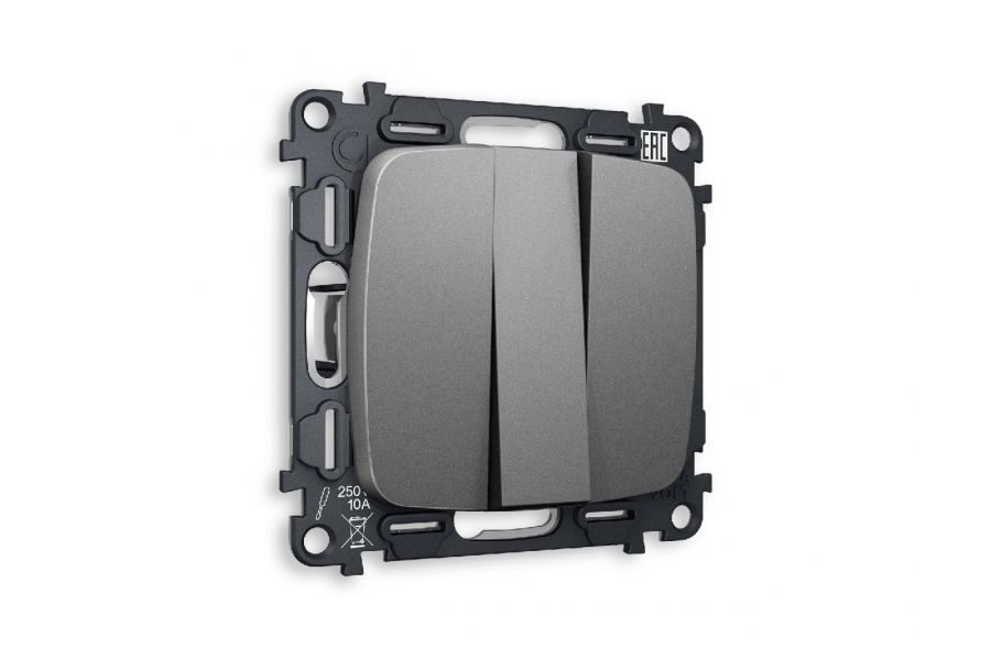 Комплект механизма 3-кл выключателя Ambrella Volt Omega MO655010