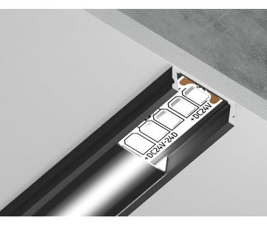 Алюминиевый накладной профиль Ambrella Light Alum Profile GP1700BK/BK