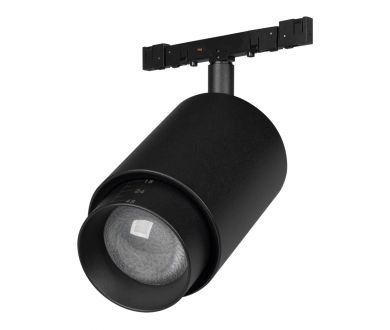 Трековый магнитный светильник Arlight MAG-MICROCOSM-SPOT-ZOOM-R59-12W Warm3000 (BK, 20-60 deg, 24V) (IP20 Металл) 052084