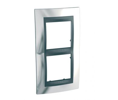 Рамка 2-постовая вертикальная Schneider Electric Unica Top MGU66.004V.210