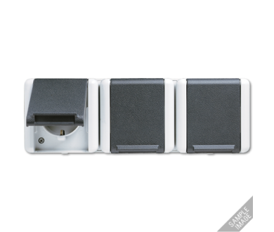 Розетка Schuko трехместная Jung 8230NAW