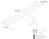Подсветка для зеркал Arte Lamp Stecca A2737AP-1BK