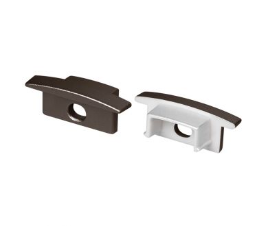 Заглушка Arlight LINE-2308-F BROWN DEEP с отверстием (Пластик) 066319
