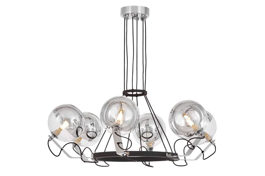 Подвесная люстра Lumina Deco LDP 9110-6 BK+CHR