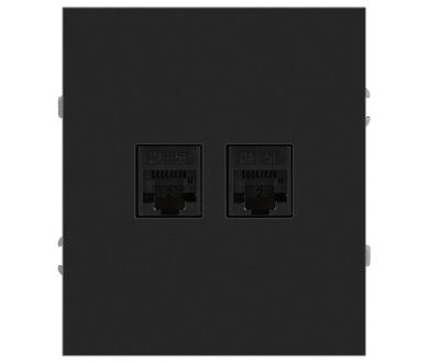 Розетка Эра Arktik 16-3108-05 информационная двойная 2XRJ45 антрацит Б0070488