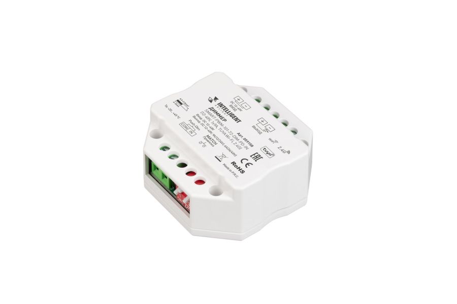 Диммер Arlight SMART-PWM-101-72-DIM-PD-IN (12-48V, 1x9A, TUYA Wi-Fi, 2.4G) (IARL, IP20 Пластик) 059158