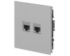 Розетка Эра Arktik 16-3108-03 информационная двойная 2XRJ45 алюминий Б0070486
