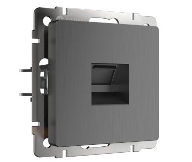 Розетка Ethernet RJ-45 Werkel графит рифленый W1181004 4690389158674