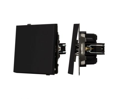 Механизм выключателя одноклавишный проходной Arlight SWT-TENDO-MKP1-SFPL-BK (230V, 10A) 054579