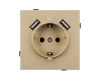 Механизм розетки с USB зарядкой Arlight SCT-TENDO-MUAA-SFPL-GD (230V, 16A) 054604