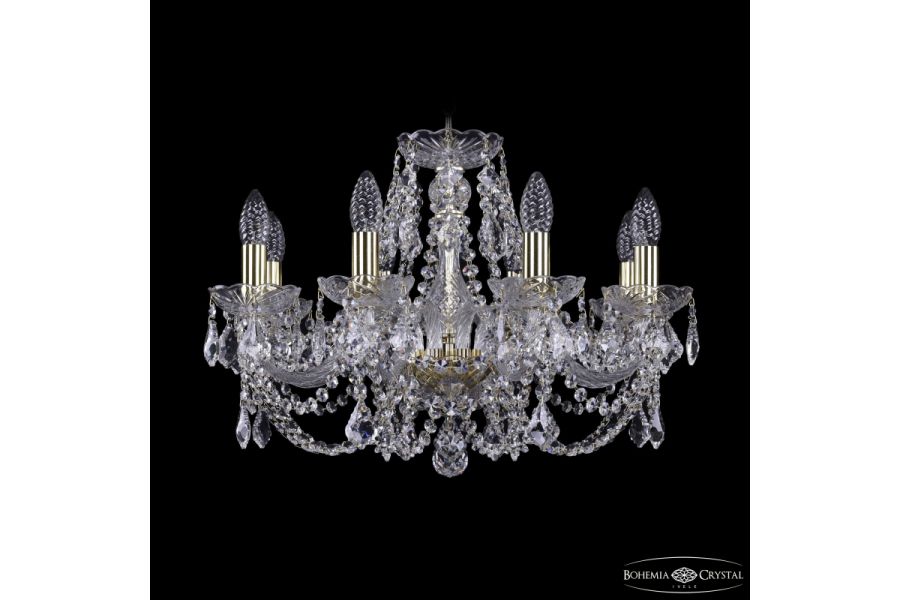 Подвесная люстра Bohemia Ivele Crystal 1402/8/195 G Leafs