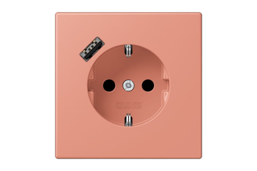 Розетка 2K+З USB Typ A Jung LC1520-18A233