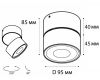 Накладной спот Italline IT02-011 white 4000K