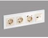 Лицевая панель для розетки 2USB тип A+C Ambrella Volt Alfa AP3110