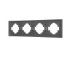 Рамка пластиковая на 4 поста Arlight FRM-TENDO-SFPL-4-GR 054655