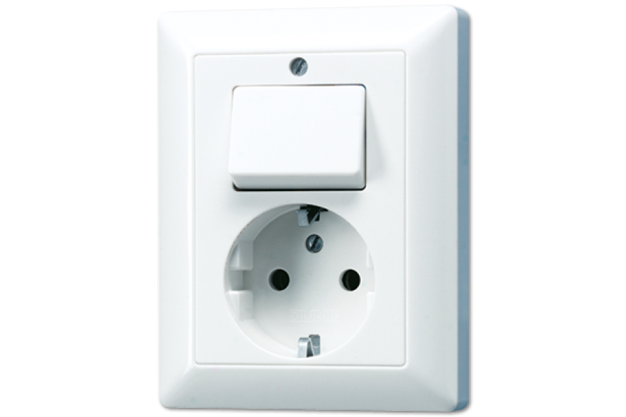 Розетка штепсельная Schuko Jung AS5576UWW