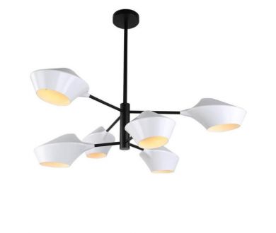 Подвесная люстра Lumina Deco Romina LDP 6037-6 WT+BK