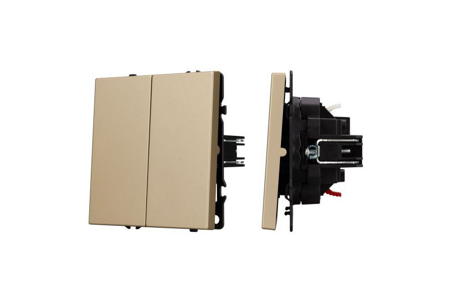 Выключатель 2 кл софт-тач золотой песок Arlight SWT-MK02-SFPL-GD (250V, 10A) 054253(1)