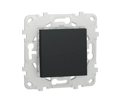 Переключатель двухклавишный Schneider Electric Unica New NU521354