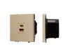 Механизм розетки с быстрой USB зарядкой Arlight SCT-NOBE-MUAC-SFPL-FC-GD (65W, QC3) 054318