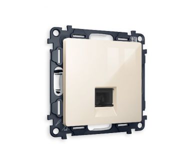 Комплект механизма компьютерной розетки RJ-45(8P8C) CAT6 со шторкой Ambrella Volt Alfa MA312010
