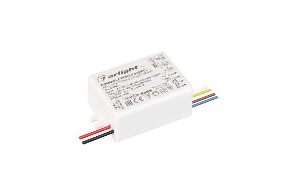 Блок питания Arlight ARJ-SP-40150-PFC-DALI2-PD (6W, 3-40V, 150mA) 044822