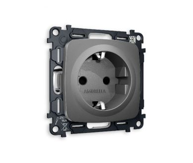 Комплект механизма розетки с/з cо шторками Ambrella Volt Omega MO657010