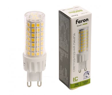 Лампа светодиодная диммируемая Feron LB-438 G9 10W 4000K 51742