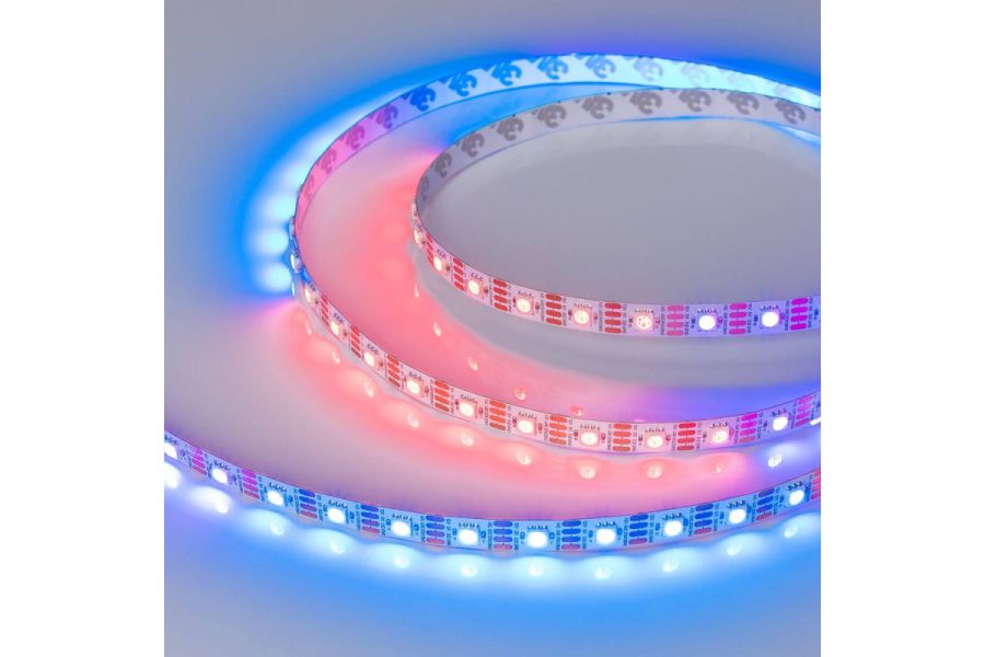 Светодиодная лента Arlight SPI-B60-10mm 12V RGB-PX1-RAM (9.3 W/m, IP20, 5060, 5m) 033437