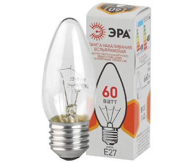 Лампа накаливания Эра E27 60W ДС 60-230-E27-CL Б0039130