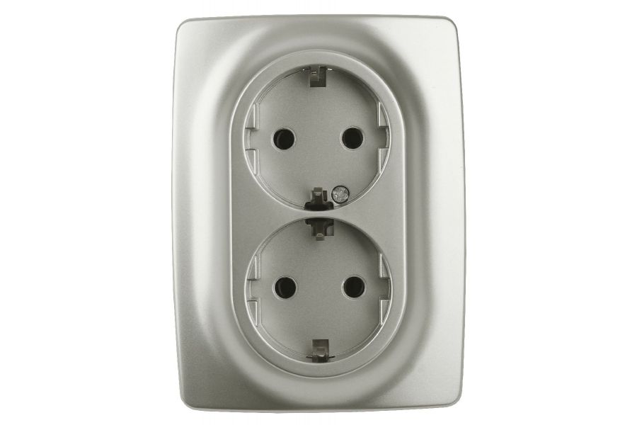 Розетка 2x2P+E Schuko Эра 12-2106-15 Б0031237