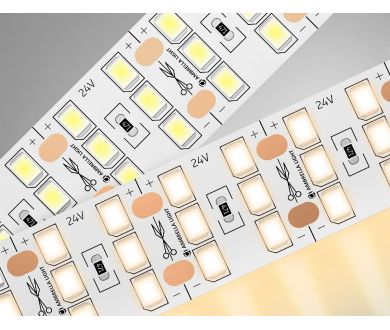Светодиодная лента трехрядная Ambrella Light LED Strip 24В 2835 26Вт/м 3000K 5м IP20 GS3901