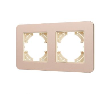Рамка на 2 поста алюминиевая Arlight FRM-AKIRY-SFAL-2-GD 049739