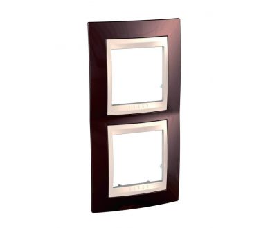 Рамка 2-постовая вертикальная Schneider Electric Unica Хамелеон MGU6.004V.551