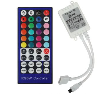 Контроллер с ИК пультом Эра RGBW-Controller-12/24V-96/192W-IP20-IR Б0061113