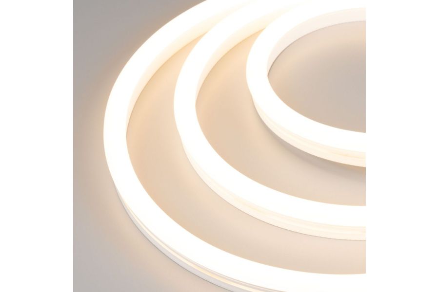 Светодиодная герметичная лента Arlight WAVE-SIDE-A120-12x25mm 230V Warm3000 (12 W/m, IP67, 50m, wire x2) 051933