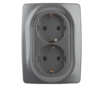 Розетка 2x2P+E Schuko со шторками Эра 12-2108-12 Б0036448