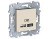 Розетка компьютерная USBx2 Schneider Electric Unica New тип А+С NU501844