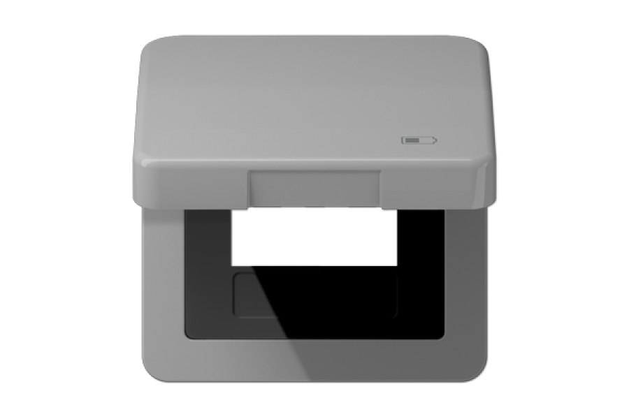 Рамка с подпружиненной крышкой для USB-механизмов Jung CD590KLUSBGR