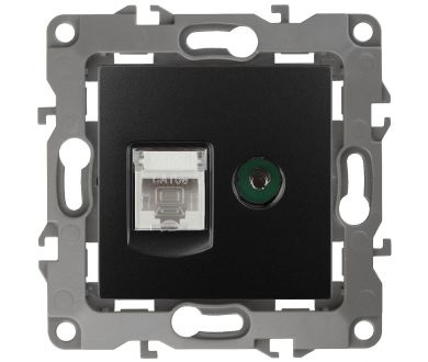 Розетка комбинированная RJ45+TV Эра 12-3110-05 Б0027445