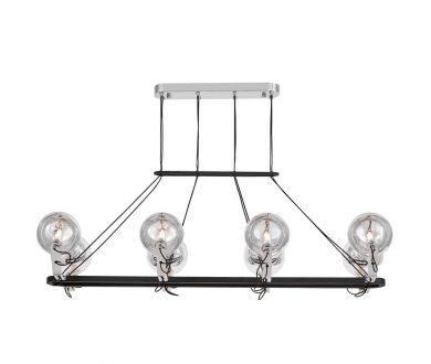 Купить Подвесная люстра Lumina Deco LDP 9110-8-PR BK+CHR Подвесная люстра Lumina Deco LDP 9110-8-PR BK+CHR