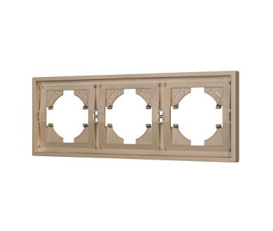 Купить Рамка пластиковая на 3 поста Arlight FRM-TENDO-PL-3-GD 053846 Рамка пластиковая на 3 поста Arlight FRM-TENDO-PL-3-GD 053846