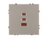 USB Розетка тип А+С+С софт-тач кашемир Arlight SCT-MUACC-SFPL-FC-CA (65W, QC3) 061835(1)