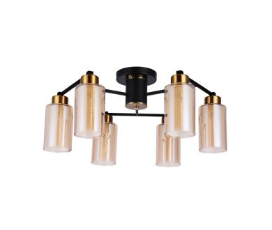 Купить Потолочная люстра Arte Lamp Leo A7027PL-6BK Потолочная люстра Arte Lamp Leo A7027PL-6BK