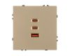 USB Розетка тип А+С+С софт-тач золотой песок Arlight SCT-MUACC-SFPL-FC-GD (65W, QC3) 061836(1)