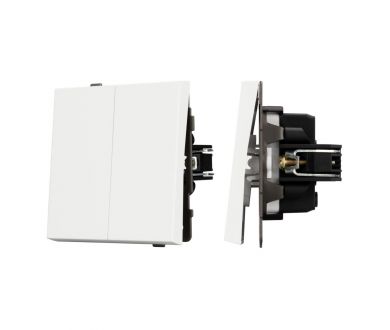 Купить Механизм выключателя двухклавишный непроходной Arlight SWT-TENDO-MK02-SFPL-WH (230V, 10A) 054547 Механизм выключателя двухклавишный непроходной Arlight SWT-TENDO-MK02-SFPL-WH (230V, 10A) 054547