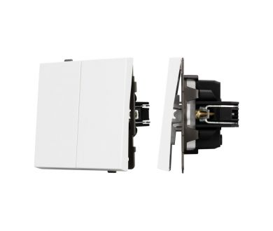 Купить Механизм выключателя двухклавишный непроходной Arlight SWT-TENDO-MK02-PL-WH (230V, 10A) 054058 Механизм выключателя двухклавишный непроходной Arlight SWT-TENDO-MK02-PL-WH (230V, 10A) 054058