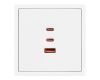 Механизм розетки с быстрой USB зарядкой Arlight SCT-NOBE-MUACC-SFPL-FC-WH (65W, QC3) 061839
